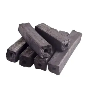 Charbon de coco en granulés 100% naturel, provenant de l'usine, 5 x 20 cm, briquettes de charbon de bois noir pour barbecue, cendres 4,5%, calories 7650, pour grillades - Product Image 2