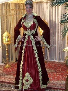 ชุดคาฟตันผ้าไหมและผ้ากำมะหยี่สำหรับงานแต่งงานของผู้หญิงมุสลิมตะวันออกกลางสำหรับงานแต่งงานงานปักและงานหิน - Product Image 2