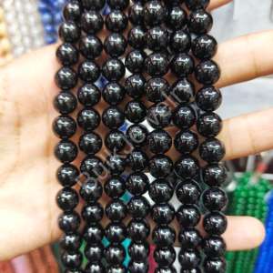 Natural Black Tourmaline Beads Genuine Healing Gemstone Beads Jewelry Making Supplies 8mm <b>Protection</b> Stone Bead Strand - Product Image 4