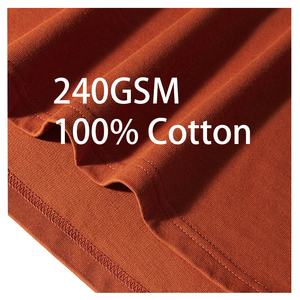 เสื้อยืดสำหรับผู้ชายผ้าฝ้าย100% 240ก. ใส่ได้ปกติพิมพ์โลโก้ขนาดพลัสไซส์ระบายอากาศได้ดีเป็นมิตรกับสิ่งแวดล้อม - Product Image 5