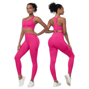 Conjunto de Yoga suave y estirable para mujer, ropa deportiva de dos piezas de Material de LICRA transpirable, Ideal para clases de gimnasia y yoga - Product Image 1