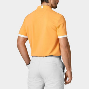 Polo de golf pour homme en polyester et élasthanne de qualité supérieure, respirant et absorbant l'humidité, sublimation bleu et blanc, vente en gros - Product Image 2