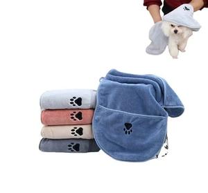 Newest Super Soft Microfiber Pet Drying Coat Skin Friendly <b>Dog</b> Bathrobe and <b>Pool</b> Towel - Product Image 1
