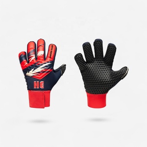 Gants de football en cuir confortables avec paume en silicone collante au design personnalisé gants de gardien de but durables vente en gros - Product Image 1