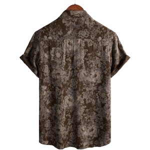 Chemises d'été de plage décontractées pour hommes Chemises hawaïennes décontractées pour hommes Tissu extensible avec coupe moderne Streetwear - Product Image 3