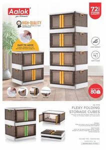 Armoire Pliable en Plastique Almirah 1-2 Portes 1 Tiroir Charnière Légère Gain de Place Polyvalente pour la Maison - Product Image 2