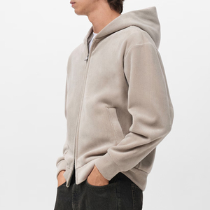 Sweat à capuche en molleton pour homme, coupe décontractée, avec logo personnalisé, couleur unie, tissu de haute qualité, manches longues, pour un ajustement décontracté, 2026 - Product Image 4