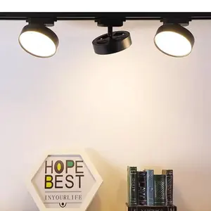 PetrickOrbit Projecteur LED sur rail moderne 30W à puce COB, corps en aluminium et PC, base 2 fils pour éclairage sur rail de supermarché, magasin de vêtements, boutique - Product Image 6