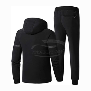 Chándal deportivo de gimnasio informal de gran tamaño para hombre con estilo, ropa de algodón 100% de manga larga para invierno y otoño fresco - Product Image 2