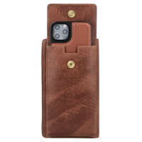 Portefeuille de voyage vintage en cuir véritable avec fermeture éclair, poche à monnaie, passant de ceinture et blocage RFID, pochette élégante faite à la main