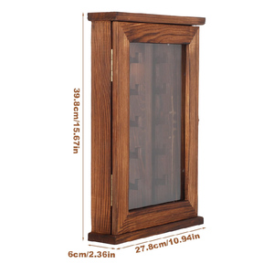 Boîte à couteaux murale en bois avec présentoir pour 6 couteaux, organisateur de collection, support de rangement pour couteaux - Product Image 3