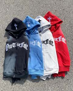 Sudadera con Capucha para Hombre, Corte Regular, Invierno, con Bolsillo, Nuevo Diseño, Cierre Completo, Estampado Puff, 100% Algodón, Hecho en Pakistán - Product Image 6