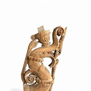 Support en bois antique pour connecteurs et supports d'étagères - Product Image 3