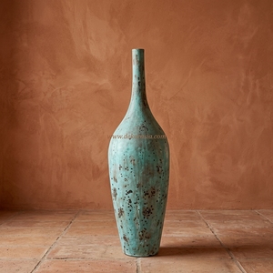 Leelo Tosca Vase de sol rustique en terre cuite à col long, fait main, en argile, grand pot décoratif, urne, vente en gros - Product Image 6