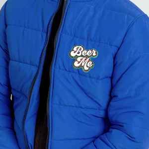 Manteau bouffant imperméable d'hiver à col montant pour hommes de qualité supérieure poches cargo avant à fermeture éclair léger - Product Image 5