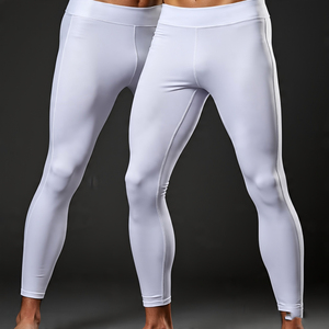 Atlético Yoga Running Leggings Cintura elástica alta Fitness Ejercicio Yoga Compresión Leggings Hombres - Product Image 5