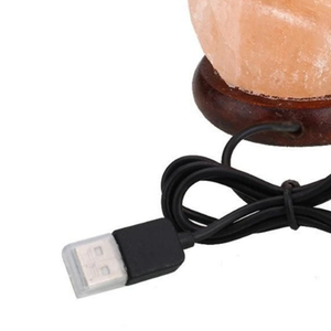 Lampe USB au sel de l'Himalaya Veilleuse en cristal de roche rose Base en bois Lampe de guérison Fournisseur en gros - Product Image 3