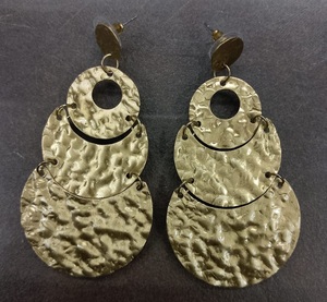 Pendientes de moda pendientes de latón hechos a mano para mujer - Product Image 3