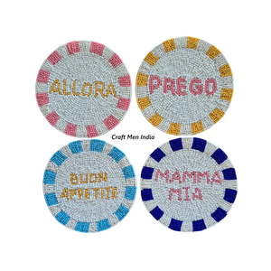 Sous-verre artisanal écologique en perles, motif patins à roulettes, rose et gris, épaisseur 10 mm, pour la protection décorative de table - Product Image 4