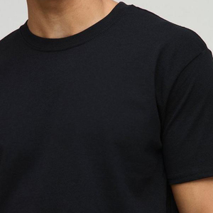 Logotipo personalizado en blanco camiseta de los hombres 100% algodón Boxy Fit cuello redondo Camiseta para hombres - Product Image 3