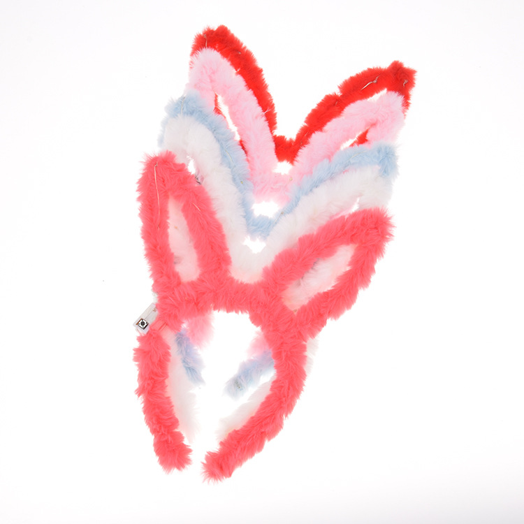 Плюшевые зажимы для ушей кролика, 10 легких волос, Длинные зажимы для ушей кролика для девочек