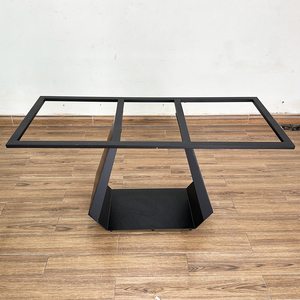 CHBBA006 Heavy-Duty <b>Cast</b> Iron Dining Table Legs <b>Powder</b>-Coated in Industrial Luxury Style for Kitchen Hospital Hotels Parks - Product Image 3