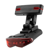 Luz Trasera Inteligente LED para Bicicleta con Control Remoto Inalámbrico JOHORSE, Alarma de 100dB, Resistente al Agua IPX4, Portátil para Ciclismo Nocturno, para Bicicletas Eléctricas y MTB