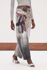 กางเกงยีนส์เดนิมปักลายสไตล์ฮิปสเตอร์สำหรับผู้ชาย รุ่น Whole High Street แห้งเร็ว ใส่สบาย เหมาะสำหรับฤดูร้อน - Product Image 2