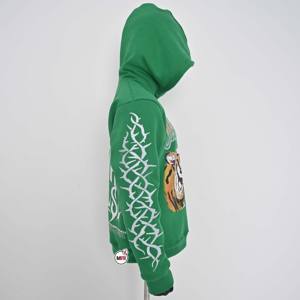 Sudadera con capucha lavada a la piedra personalizada para hombre 100% algodón de peso pesado ropa de calle suelta sudaderas con capucha con logotipos serigrafiados - Product Image 6