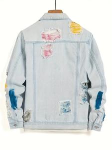 Chaqueta Vaquera de Manga Larga para Hombre, Estilo Nuevo, Informal, Urbana, de Invierno, de Secado Rápido, al por Mayor - Product Image 2