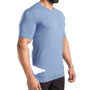 Camiseta de Manga Corta para Hombre, Corte Regular, Cuello Redondo, 100% Algodón, Transpirable, Ecológica, Diseño Liso, Venta al Por Mayor - Product Image 4