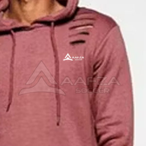 Hot Sale Customized Men's Hooded <b>Distressed</b> Tracksuit Casual Fashion Wear for Winter Plus Size Options Solid Pattern Online - Product Image 4