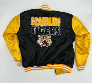 Grambling State University GSU Bomber unisexe en satin de soie personnalisable sublimation réversible design à capuche col hiver - Product Image 5