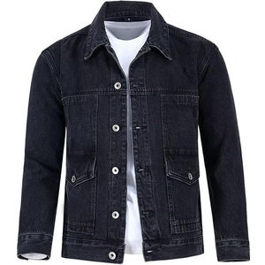Veste en jean pour hommes vente en gros de vêtements de mode en denim délavé à logo personnalisé vêtements à manches longues coupe ajustée moto de plein air vintage - Product Image 3