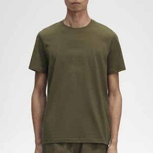 เสื้อยืดคอ100% ทรงสลิมฟิตสำหรับผู้ชายคอกลมคุณภาพสูง200กรัมออกแบบโลโก้แบบเรียบๆสไตล์ลำลอง - Product Image 5