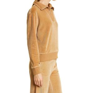Ensembles de sweats à capuche personnalisés en strass Ensemble de 2 pièces en velours de coton Jogger Survêtements en velours pour femme Survêtement avec capuche pour femmes 2026 - Product Image 2