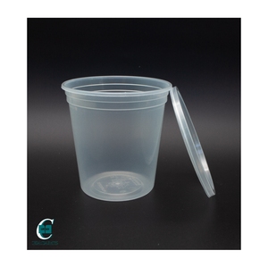 Taza de sopa transparente para microondas ecológica con tapa, recipiente pequeño de plástico PP para el almuerzo listo para exportar a bajo precio - Product Image 1