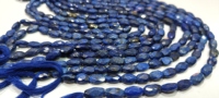 Eminent Jewel - Cuentas de Lapislázuli Azul Natural de Alta Calidad, Forma Ovalada Facetada de 9-10 mm, Tipo Mani, Vendidas por Hilo de 13 Pulgadas