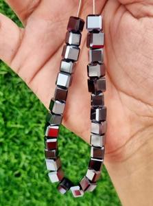 Cuentas cuadradas negras de 7 MM, moissanita de grado AAA, fabricación de moissanita suelta para pulsera de moissanita - Product Image 2