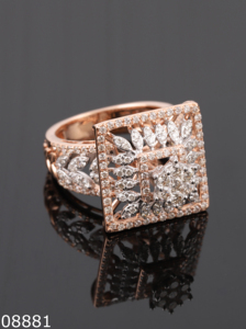 Bague de fiançailles en or rose avec diamant taille brillant cultivé en laboratoire VVS pour femmes, or 14 carats, certifiée IGI, tendance pour les fêtes - Product Image 6