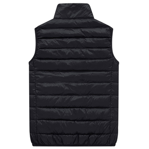 Bordado Logo hombres invierno grueso sólido cremallera hasta chaleco sin mangas hombres Puffer Down chalecos hombre acolchado algodón chalecos - Product Image 4