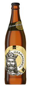 Cerveza Alemana Germanarich Lager 0.5L en Vaso Estilo Champán 6% ABV Color Claro - Product Image 1