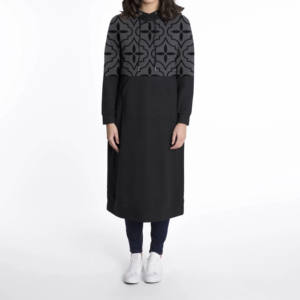 Robe épaisse musulmane vintage grande taille, sweat à capuche à manches longues pour femme, robe d'été décontractée à capuche - Product Image 1