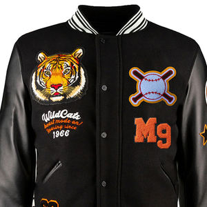 Personnalisé haute tendance Baseball lâche décontracté tendance veste hommes Patch Polyester court Varsity hommes Varsity vestes - Product Image 6