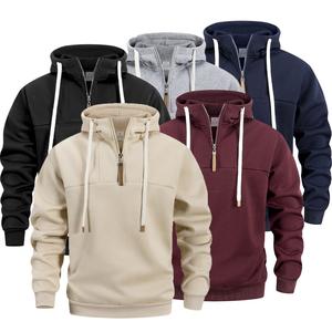 Hiver Nouveau Polyester/Coton. Sweats à capuche oversize zippés à double fermeture éclair pour hommes - Product Image 6