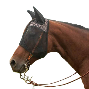 Patrón elegante Diseño Protección UV Malla antimoscas Velo de mosca equina Resistencia al agua Montar al aire libre Máscara de protección para ojos y oídos - Product Image 5