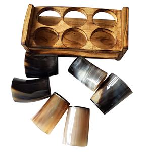 Verre à liqueur en corne viking fait à la main, écologique, sans danger pour les aliments, style zen asiatique, pour les fêtes, vente en gros - Product Image 4