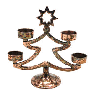 Bougeoir en aluminium décoratif de noël en laiton couleur or bougie porte-avent pour la décoration de mariage et de fête à la maison - Product Image 5