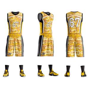 Uniforme de baloncesto colorido con tela flexible y sublimación Ideal para eventos de equipo y juegos al aire libre - Product Image 4
