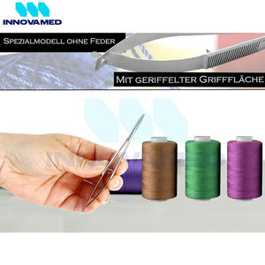 Tijeras de resorte, acero inoxidable de 6,3 pulgadas, antideslizante, duradero, instrumento para cutículas de belleza, hoja recta - Product Image 5